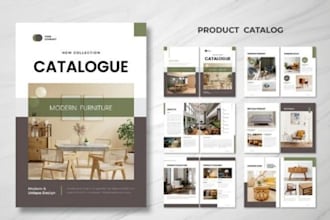 design business sell sheet product catalog , lookbook and magazine layout