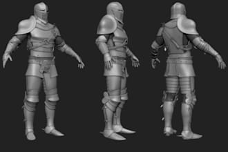 sculpt 3d character model 3d head, bust, or dnd miniature stl files for 3d print