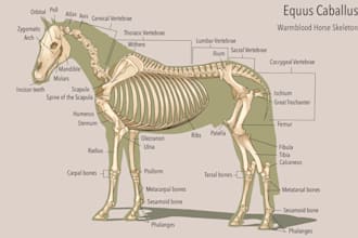 create anatomy illustration of animals or nature