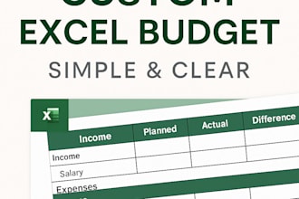 create a simple excel budget for your family or small business