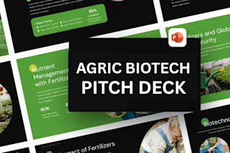design investor ready UK USA ca asia agric biotech pitch deck presentation