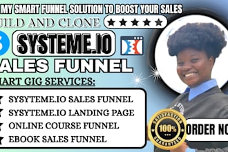 create sales funnel, landing page in systeme io clickfunnels gohighlevel, kajabi