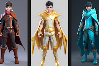 model 3d anime character,3d character model,anime animation,dax3d,film character