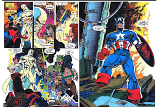 draw superhero comic book, character, comic cover, dc marvel style illustration