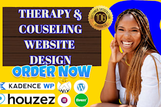 build physical therapy website ecounseling service landing page therapy website