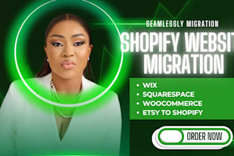 migrate wix, wordpress, bigcommerce, squarespace, weebly store to shopify store