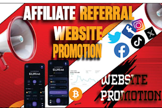 website promotion crypto website affiliate referral link  promotion signup link