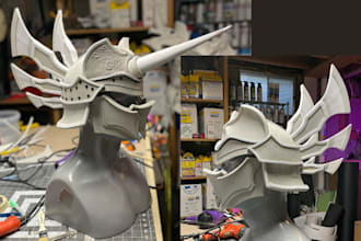 do 3d cosplay mask model 3d helmet 3d props halloween mask 3d pepakura design