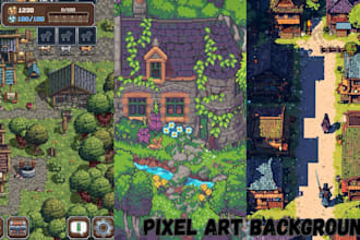 do pixel art background, retro pixel art, pixel tileset, game art, rpg, tile map