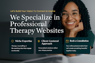 design theraphy website counselling website life coaching website website design