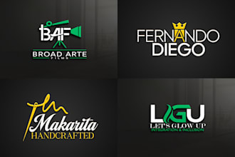 do modern minimalist initial stunning logo design