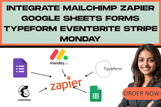 integrate mailchimp zapier google sheets forms typeform eventbrite stripe monday