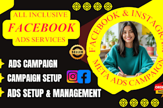 setup your facebook ads campaign, instagram ads campaign, run meta ads