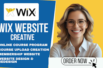create optimise, redesign wix online program, course creation upload membership