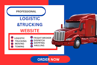 create logistics, trucking, dispatch, freight, moving company website