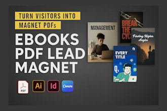 design canva ebook, lead magnet, workbook, pdf, amazon kdp and indesign template