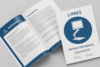 design unique booklet, user guide, instruction manual, and PDF