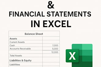 create financial statements and ratio analysis in excel