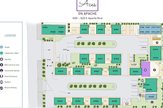 design 2d site map, plan for building, apartment, house, playgrounds, plot plan