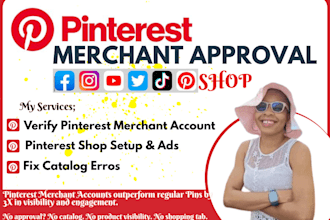 fix pinterest account merchant approval for shop traffic, domain and marketing