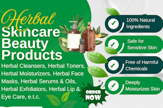 formulate herbal skincare, cleanser, toner, serums, moisturizers, balm, cream