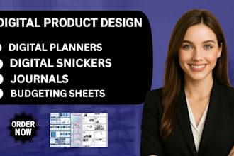 design best digital planners and journals for etsy and goodnotes in canva
