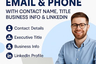 research and scrape company info with key executive contact details