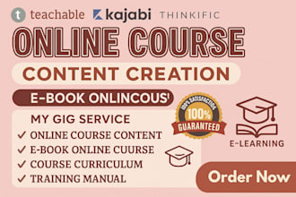 create lesson plans udemy course videos ebook and online course content