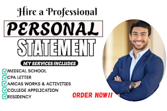 edit medical school personal statement, work, activities, college application