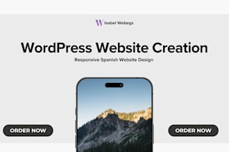 create responsive wordpress website for hotel restaurant real estate in spanish