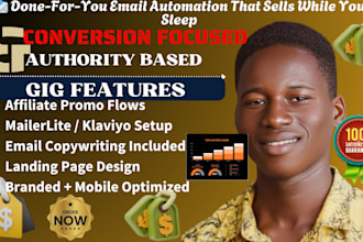 do mailerlite email marketing, high converting landing pages, klaviyo flows