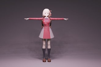 build 3d model,3d vrchat avatar, anime character,gmod vtuber furry,for ue5,maya
