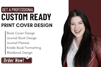 design a custom ready to print cover for your journal planner book kdp