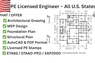 draw architectural drawings, framing or foundation plans, fire sprinkler design