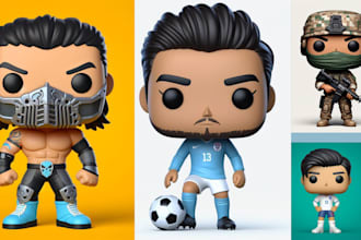 sculpt 3d funko pop model 3d bobblehead funko head 3d chibi 3d lego head model