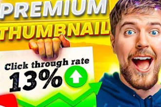 do clickbait youtube thumbnail design banner design and gaming thumbnail