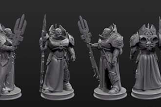 do 3d sculpting 3d warhammer 40k 3d character model action figure 3d printing