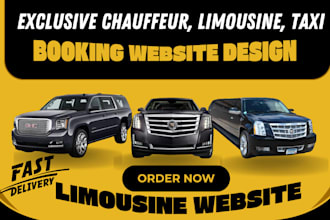 build limousine website, chauffeur website, taxi booking and car rental website
