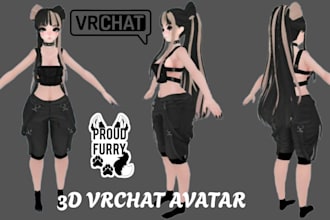 create custom 3d furry avatar vr chat vrc avatar 3d model vrchat nsfw avatar