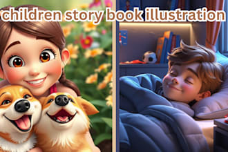 illustrate children story book for your children storybook illustration