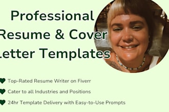 sell you an easy to use resume template