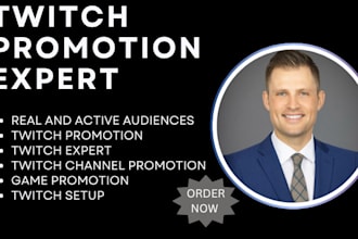 help you grow as a twitch expert with real and active audience promotion