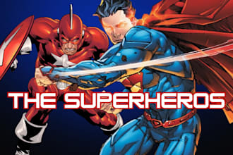 draw your  superhero comic character marvel de style