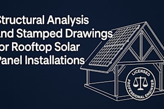 provide structural analysis stamped drawing for rooftop solar panel installation