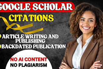 create ai content free research article and backdate citation on google scholar