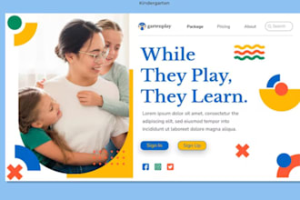 create kindergarten website daycare school website preschool childcare website
