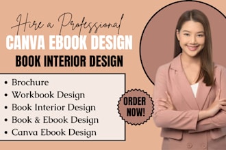 do canva ebook design book interior and layout design brochure workbook design