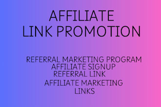 affiliate link promotion affiliate marketing referral recruitment