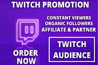 promote your twitch channel to gain live viewers