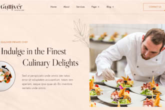 build squarespace private chef website catering dining culinary website